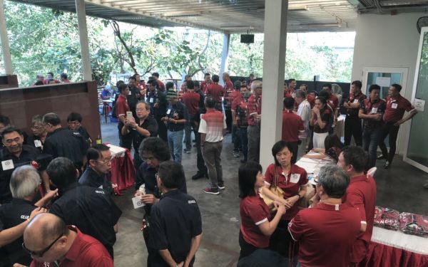 ภาพบรรยากาศพิธีทำบุญเลี้ยงพระเนื่องในโอกาสวันขึ้นปีใหม่และทำบุญประจำปีอาคารสมาคมฯ พิธีแสดงมุทิตาจิตต่อนักศึกษาเก่าฯ รุ่นที่ 8 และรุ่นพี่ที่เกษียณ