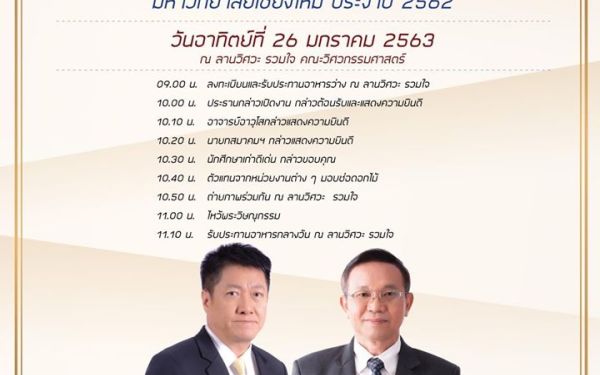 (26-01-63) นักศึกษาเก่าดีเด่น มหาวิทยาลัยเชียงใหม่ ประจำปี 2562