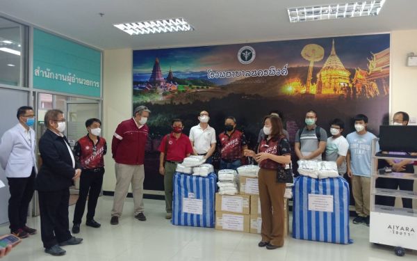 (27-04-63) โครงการช้างเหล็กกระทืบโควิด-19 เฟส 1)ให้รพ.นครพิงค์ จ.เชียงใหม่