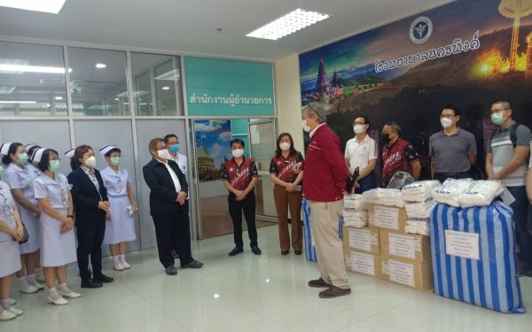 (27-04-63) โครงการช้างเหล็กกระทืบโควิด-19 เฟส 1)ให้รพ.นครพิงค์ จ.เชียงใหม่