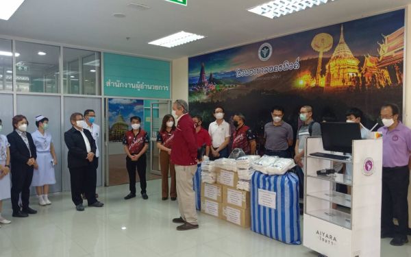 (27-04-63) โครงการช้างเหล็กกระทืบโควิด-19 เฟส 1)ให้รพ.นครพิงค์ จ.เชียงใหม่