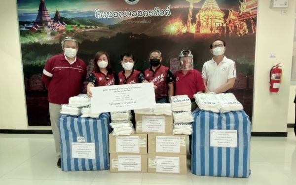 (27-04-63) โครงการช้างเหล็กกระทืบโควิด-19 เฟส 1)ให้รพ.นครพิงค์ จ.เชียงใหม่