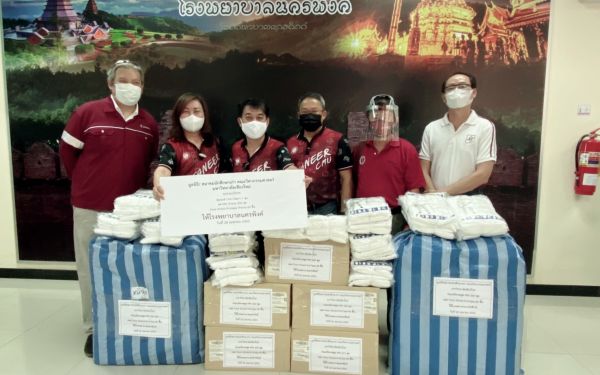 (27-04-63) โครงการช้างเหล็กกระทืบโควิด-19 เฟส 1)ให้รพ.นครพิงค์ จ.เชียงใหม่