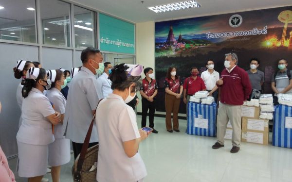 (27-04-63) โครงการช้างเหล็กกระทืบโควิด-19 เฟส 1)ให้รพ.นครพิงค์ จ.เชียงใหม่