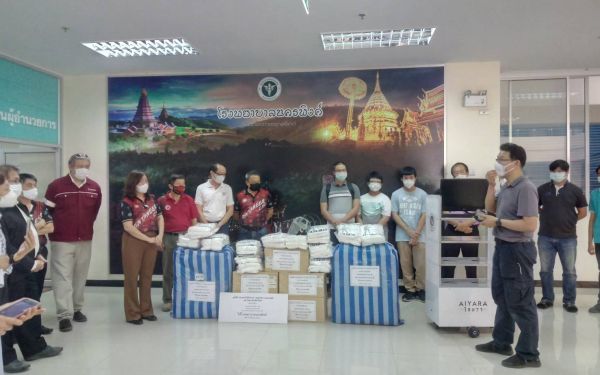 (27-04-63) โครงการช้างเหล็กกระทืบโควิด-19 เฟส 1)ให้รพ.นครพิงค์ จ.เชียงใหม่