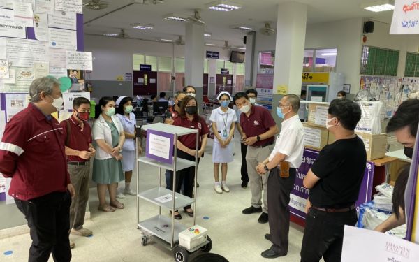 (29-04-63) โครงการช้างเหล็กกระทืบโควิด-19 เฟส1) ให้กับโรงพยาบาลสันกำแพง