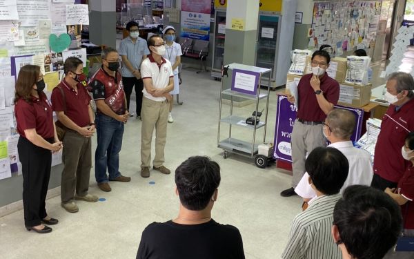 (29-04-63) โครงการช้างเหล็กกระทืบโควิด-19 เฟส1) ให้กับโรงพยาบาลสันกำแพง