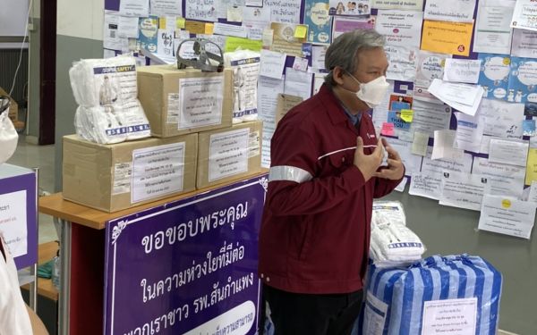 (29-04-63) โครงการช้างเหล็กกระทืบโควิด-19 เฟส1) ให้กับโรงพยาบาลสันกำแพง