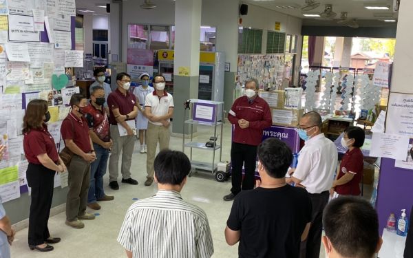 (29-04-63) โครงการช้างเหล็กกระทืบโควิด-19 เฟส1) ให้กับโรงพยาบาลสันกำแพง