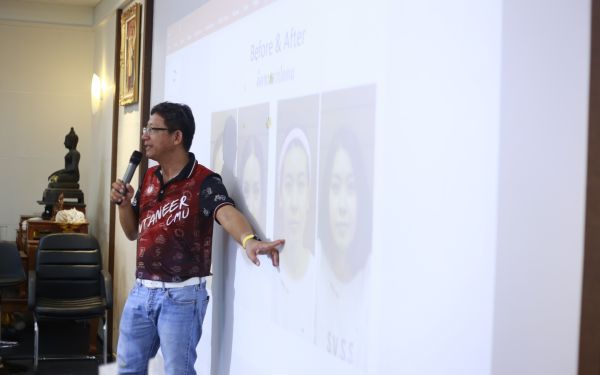 19.07.63 ภาพกิจกรรม Workshop เรียนการแต่งหน้าเพื่อส่งเสริมบุคลิกภาพและโหงวเฮง ครั้งที่ 2