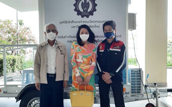 11.05.64 มูลนิธิ​นักศึกษาเก่า คณะวิศวกรรมศาสตร์​ มช.ส่งมอบ positive pressure mobile clinic ให้กับคณะเทคนิคการแพทย์มหิดล